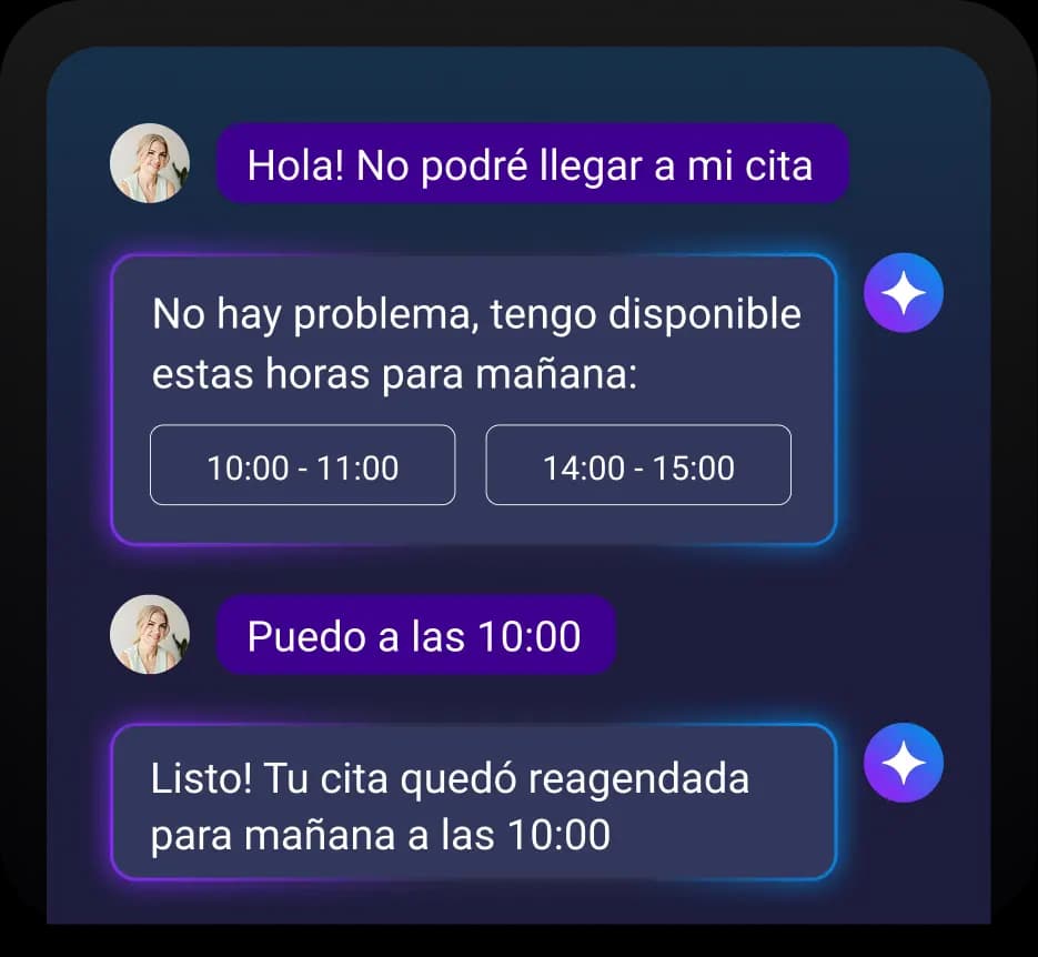 Si una cita se cancela, Julia la recupera