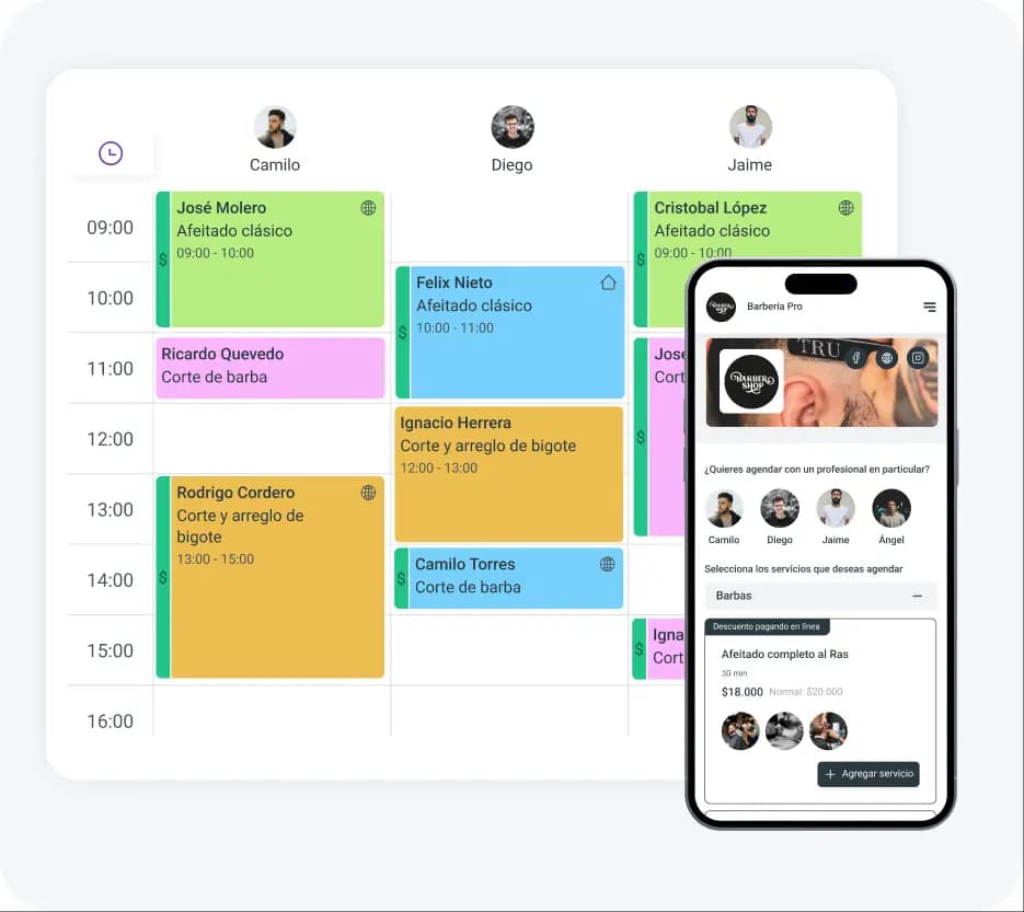 agenda para barberos
