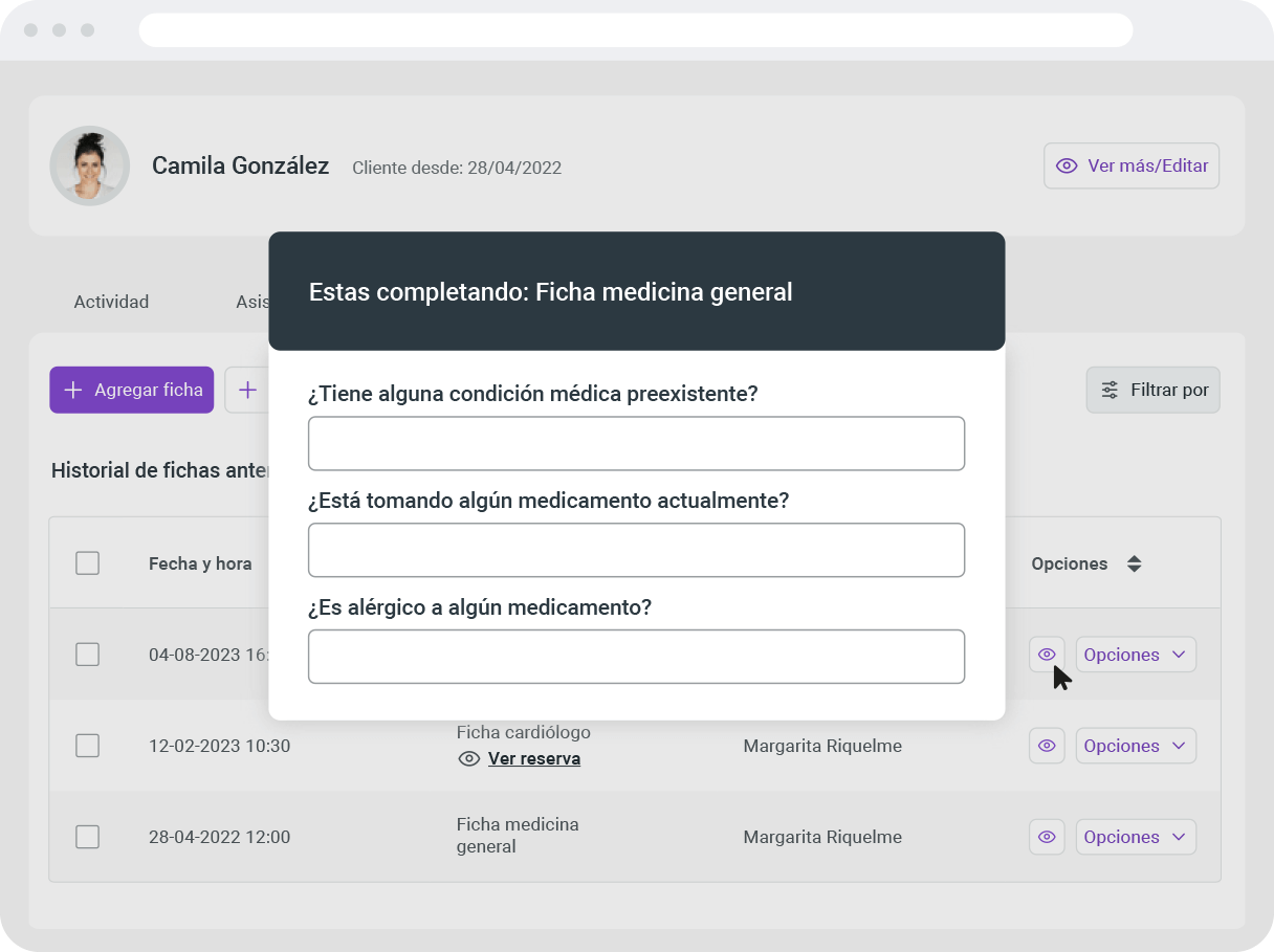 software ficha clínica